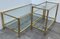 Mid-Century Modern Brass Side Table & End Console Table in Glass, Set of 2, Image 4
