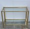 Mid-Century Modern Brass Side Table & End Console Table in Glass, Set of 2, Image 18
