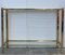 Mid-Century Modern Brass Side Table & End Console Table in Glass, Set of 2 17