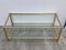 Mid-Century Modern Brass Side Table & End Console Table in Glass, Set of 2, Image 10
