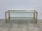 Mid-Century Modern Brass Side Table & End Console Table in Glass, Set of 2 6