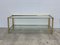 Mid-Century Modern Brass Side Table & End Console Table in Glass, Set of 2, Image 6