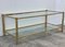 Mid-Century Modern Brass Side Table & End Console Table in Glass, Set of 2 7