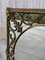 20th Italian Rectangular Brass Foliate Wall or Console Mirror, Image 8