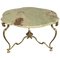 19th Green Onix Clover Form Top & Bronze Legs Coffee Table 1