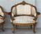 Italienische Rococó Louis XV Fauteuils oder Slipper Stühle, 2er Set 7