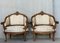 Italienische Rococó Louis XV Fauteuils oder Slipper Stühle, 2er Set 4