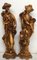 Vintage Chinoiserie Male and Female Statuary of Good Luck, Set of 2 2