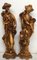 Vintage Chinoiserie Male and Female Statuary of Good Luck, Set of 2, Image 2
