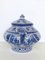 20th Century Spanish Blue & White Painted Glazed Earthenware Urn or Vase, Image 3