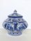 Jarrón o jarrón español de loza esmaltada en azul y blanco, siglo XX, Imagen 3