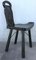 Vintage Spanish Sgabello Carved Side Chair or Stool 5