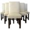 Art Deco Dining Chairs with Upholstery, Italy, Set of 6, Image 1