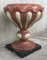 Pink Marble Hand-Carved Planter with Serpentine White Inlays, Image 3