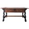 17th Spanish Refectory Table or Writing Desk with Large Drawer, Image 1