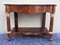 20th Century Marquetry Console Table with White Carrara Marble Top & 2 Drawers 2