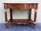 20th Century Marquetry Console Table with White Carrara Marble Top & 2 Drawers, Image 2