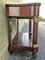 20th Century Marquetry Console Table with White Carrara Marble Top & 2 Drawers 7