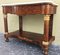 20th Century Marquetry Console Table with White Carrara Marble Top & 2 Drawers 4
