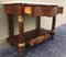 20th Century Marquetry Console Table with White Carrara Marble Top & 2 Drawers 5