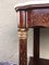 20th Century Marquetry Console Table with White Carrara Marble Top & 2 Drawers 10