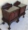 George III Walnut Nightstands with Glass Top and Door, Set of 2 13