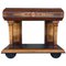 French Empire Marquetry Console Table in Rosewood and Maple, 1830s 1