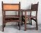 19th Century Spanish Colonial Style Carved Armchairs with Leather, Set of 2 7