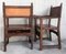 19th Century Spanish Colonial Style Carved Armchairs with Leather, Set of 2, Image 7