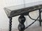 19th Spanish Baroque Side Table with Iron Stretcher and Carved Top in Walnut 9