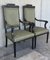 20th Black French Sofa and Two Armchairs, Set of 3 17