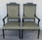 20th Black French Sofa and Two Armchairs, Set of 3 7
