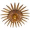 Mid-Century Sunburst Ceiling Fixture with Glass Tulip 1