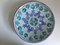 Mid-Century Blue and Green Ceramic Dish with Geometrical Motifs 4