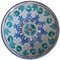 Mid-Century Blue and Green Ceramic Dish with Geometrical Motifs 1