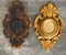 Espejos españoles estilo Rococó de madera dorada tallada, años 20. Juego de 6, Imagen 9