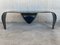 Mid-Century Sculptural Curved Blue Glass Table 10