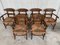 19th Century Armchairs with Straw Seat, Set of 6 3
