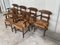 19th Century Armchairs with Straw Seat, Set of 6 2