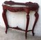 20th Century Rococo Style Italian Carved Mahogany and Glass-Top Console, Image 3