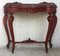20th Century Rococo Style Italian Carved Mahogany and Glass-Top Console, Image 4