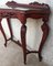 20th Century Rococo Style Italian Carved Mahogany and Glass-Top Console, Image 5
