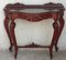 20th Century Rococo Style Italian Carved Mahogany and Glass-Top Console 2