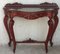 20th Century Rococo Style Italian Carved Mahogany and Glass-Top Console, Image 2