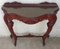 20th Century Rococo Style Italian Carved Mahogany and Glass-Top Console, Image 7