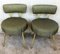 Mid-Century Green and Gilded Round Stools, Set of 2 8