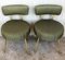 Mid-Century Green and Gilded Round Stools, Set of 2 7