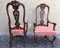 Burl Walnut Queen Anne Style Armchairs, 1940s, Set of 2, Image 6