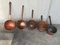 Antique Spanish Handmade and Forged Copper Cook Pans, Set of 5 5
