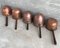 Antique Spanish Handmade and Forged Copper Cook Pans, Set of 5 3